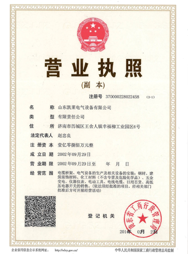 营业执照副本